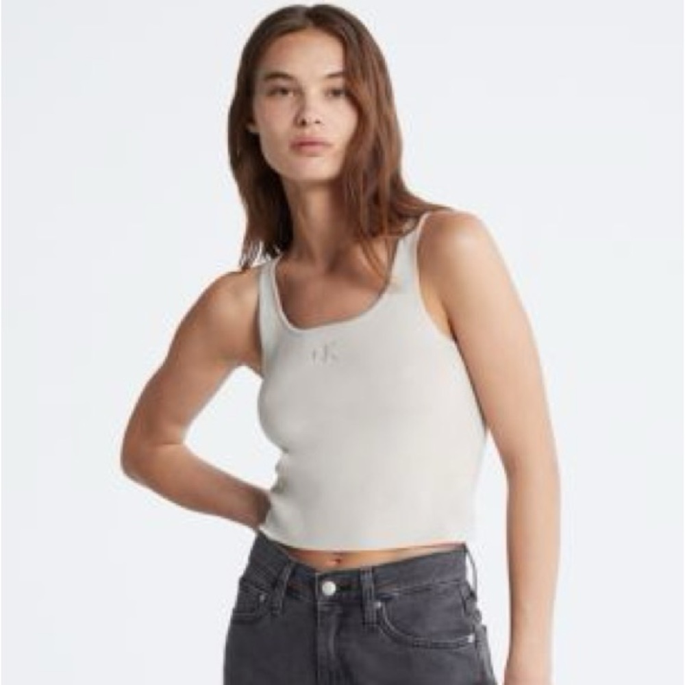 Calvin Klein embroidered logo tank